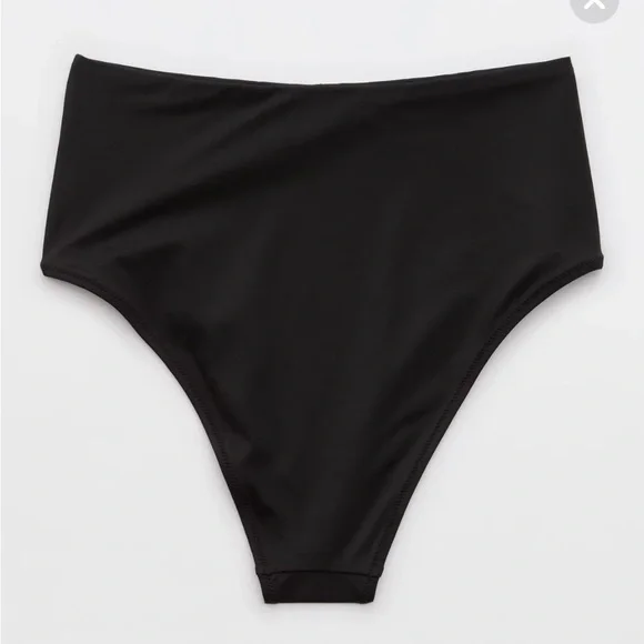 NWOT Aerie High Rise Cheeky Black Swim Bottoms Size Large - Picture 4 of 7